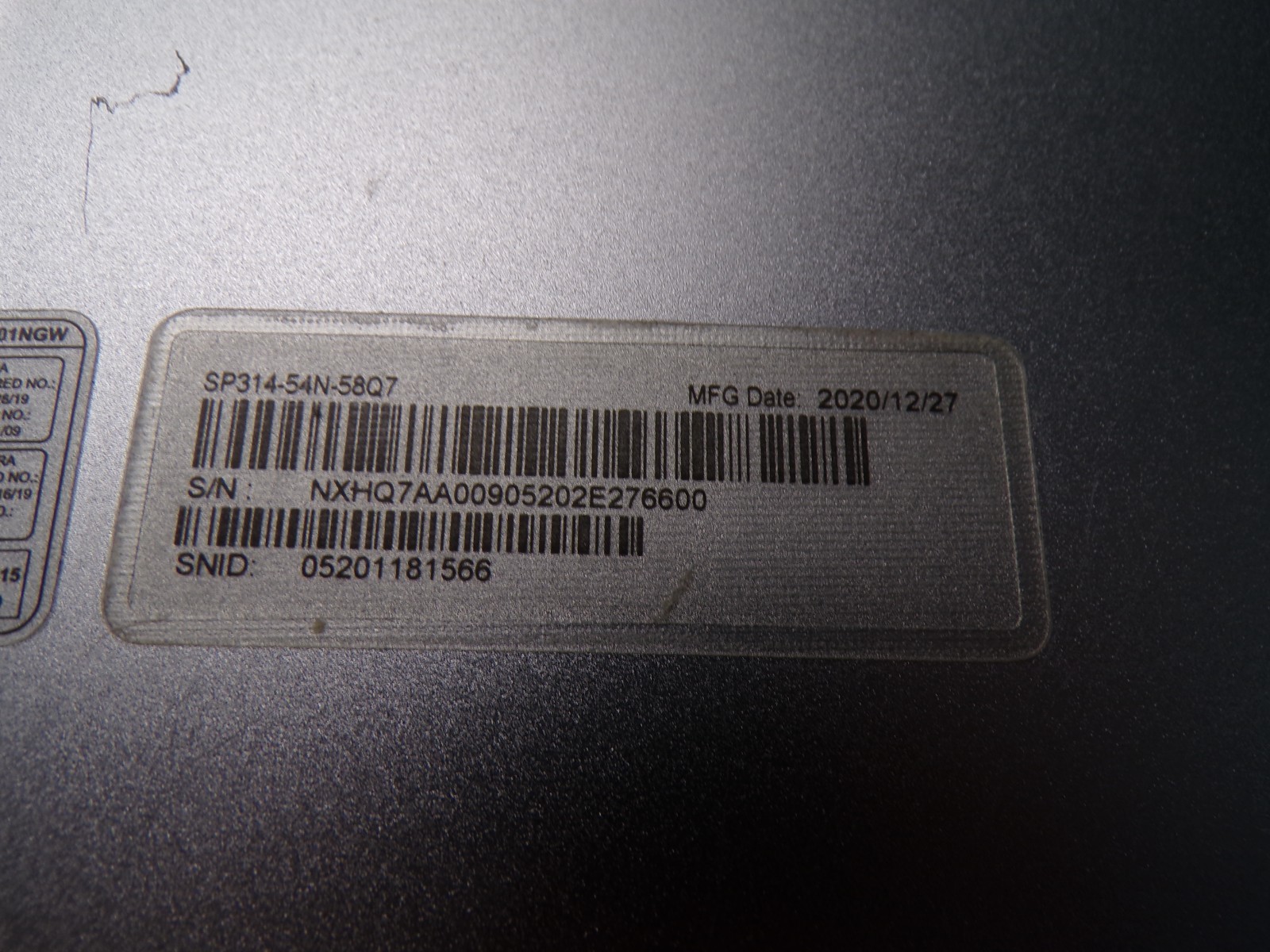 Acer Spin SP314-54N Laptop i5-1035G1 8GB RAM 512GB Touch laptop #0087