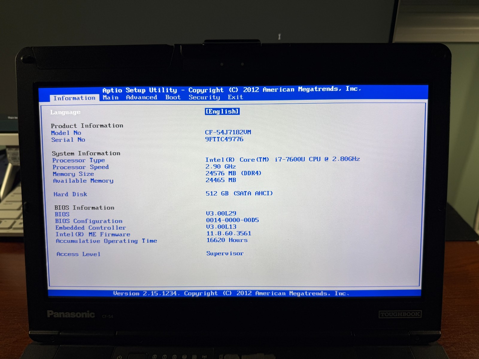 Panasonic Toughbook CF-54 MK3 14″ Touch i7 7th Gen 24GB 512GB W11P LTE Win11Pro