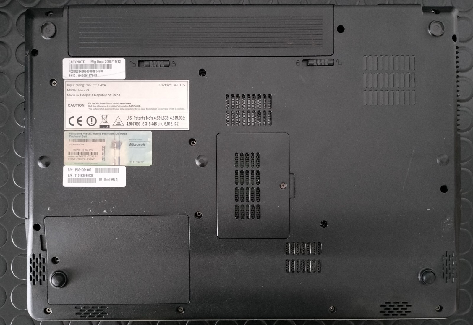 Packard Bell Notebook Used Intel Dual Core 4gb Ram E HDD 120GB