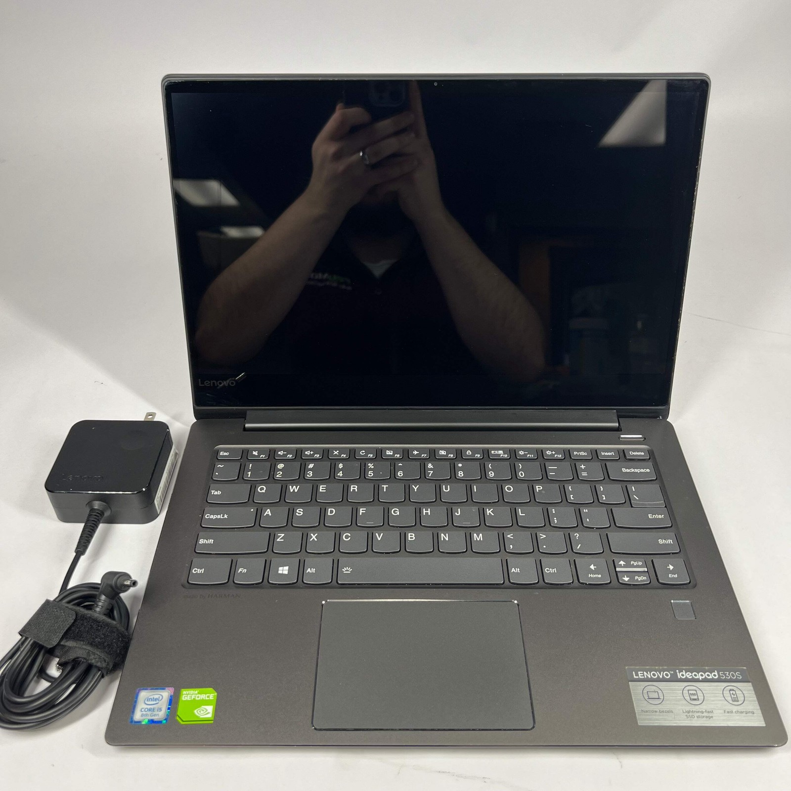 Broken Lenovo IdeaPad 530S 15.6″ i5-8250U 8GB RAM No Battery No SSD