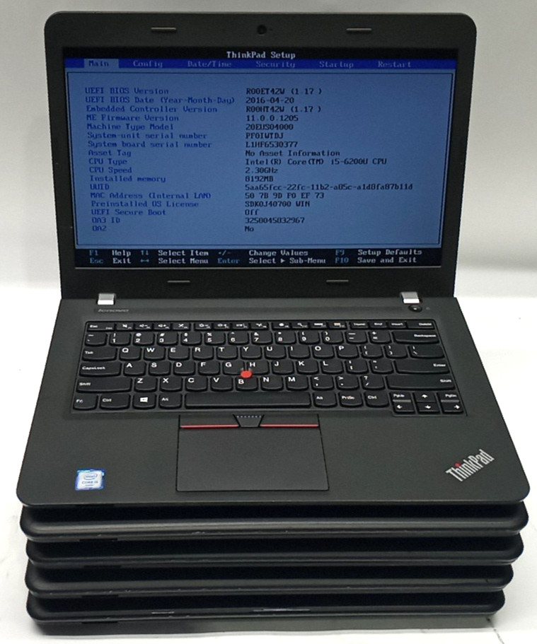 Lot of 5 Lenovo ThinkPad E460 i5-6200u@2.30GHz 8GB RAM No HDD No OS +MC065*!