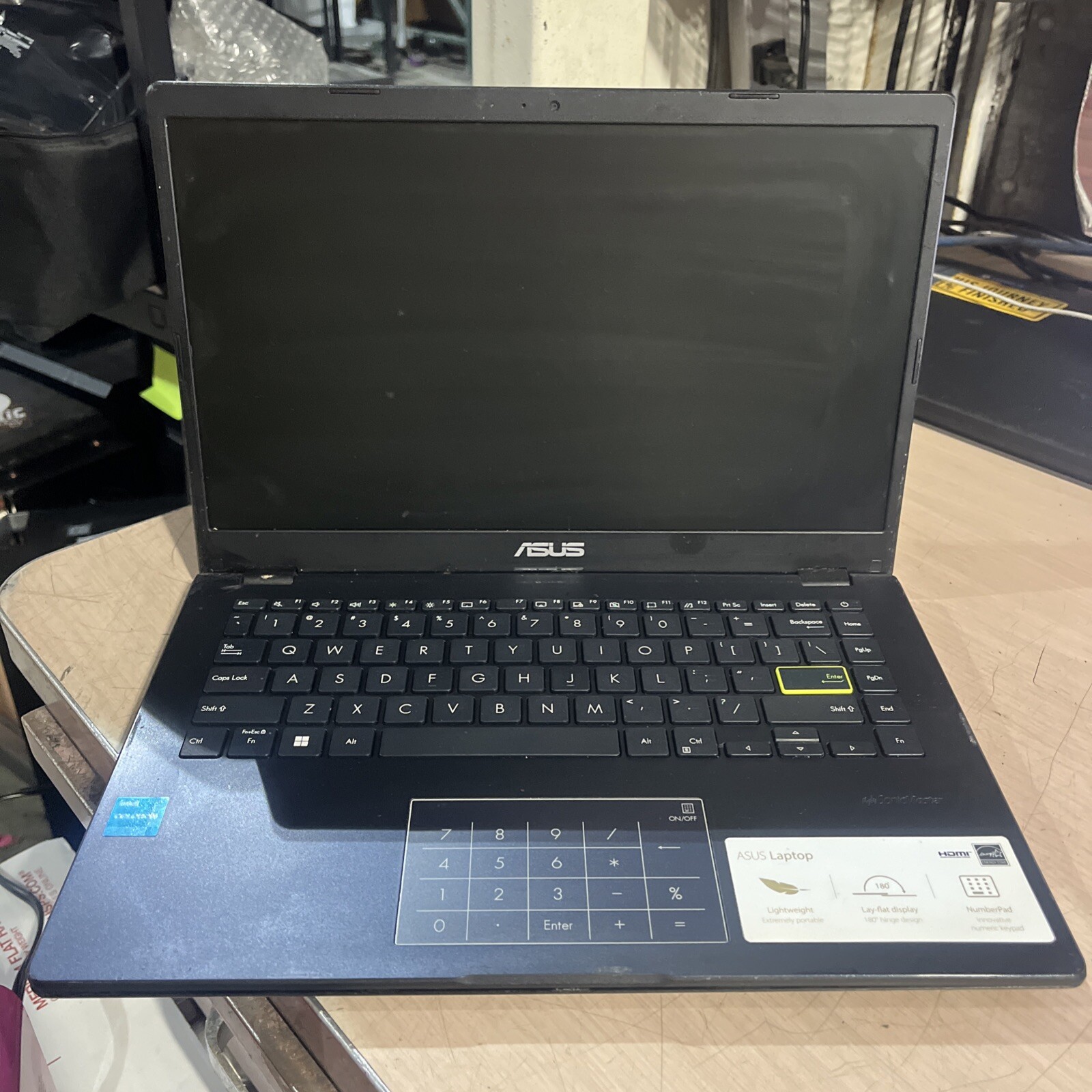 ASUS E410K LAPTOP 4GB RAM INTEL CELERON N500 NO HD