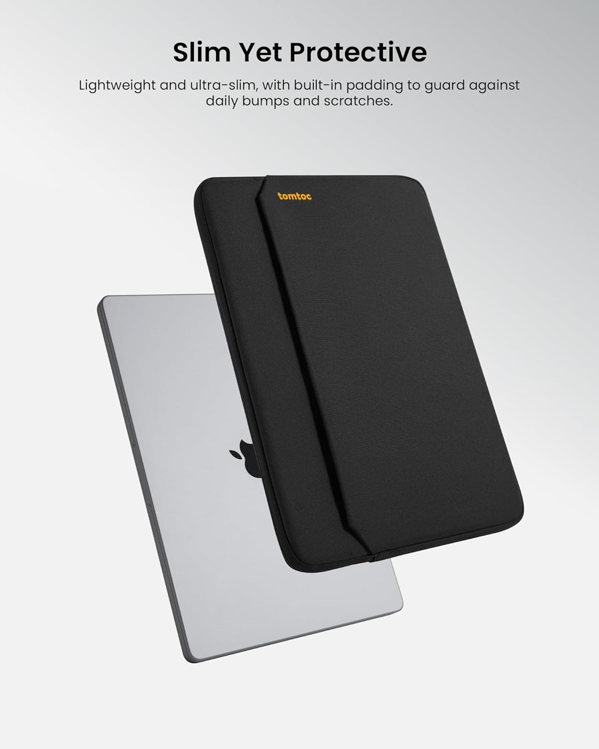 Black Slim Sleeve for 15-Inch 2026 New MacBook Air M5/A3448, M4/A3241, M3/M2
