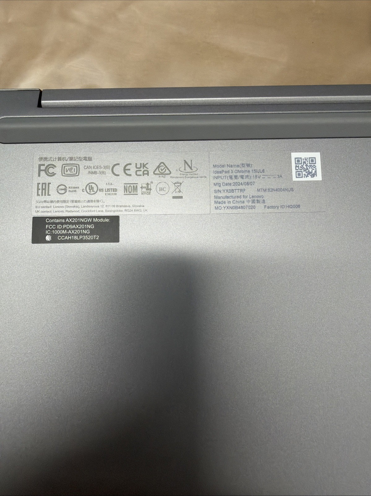 Brand New 15.6″ IdeaPad 3 Chrome 15IJL6 with 4 GB Ram, and 64GB