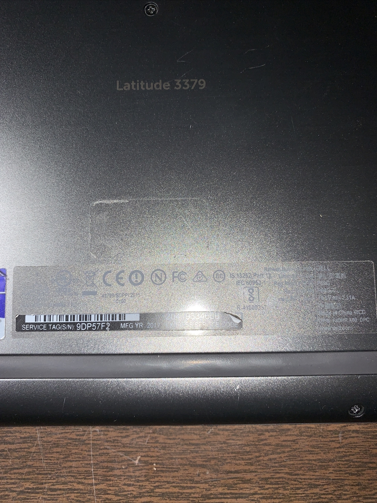 DELL LATITUDE 3379 INTEL CORE I3-6100U 2.30GHZ 4GB RAM