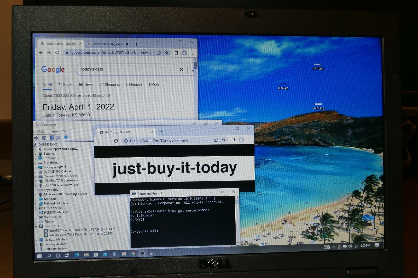 DELL Latitude E5400 2.53GHz, 4GB, 750GB HD, Blue Tooth