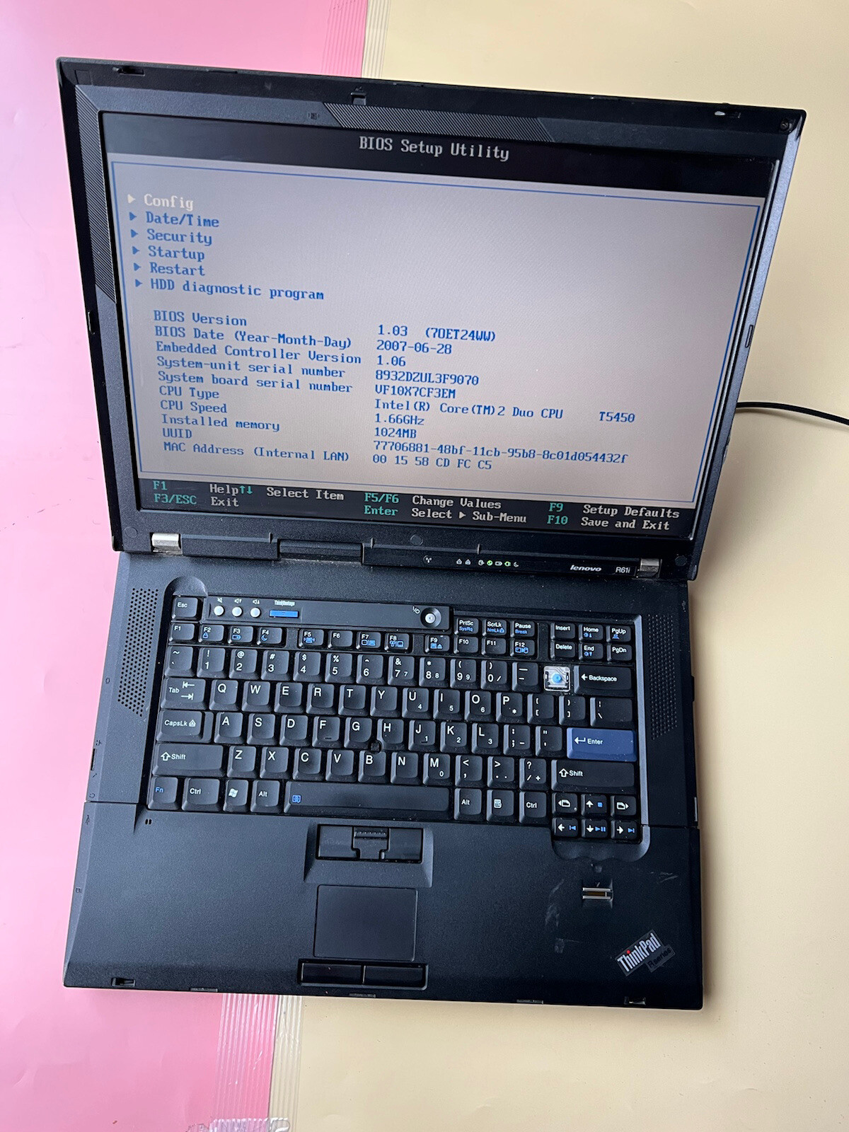 Lenovo Thinkpad R61i 15.6″ Intel CORE 2 DUO 1GB RAM 0GB HDD Motherboard