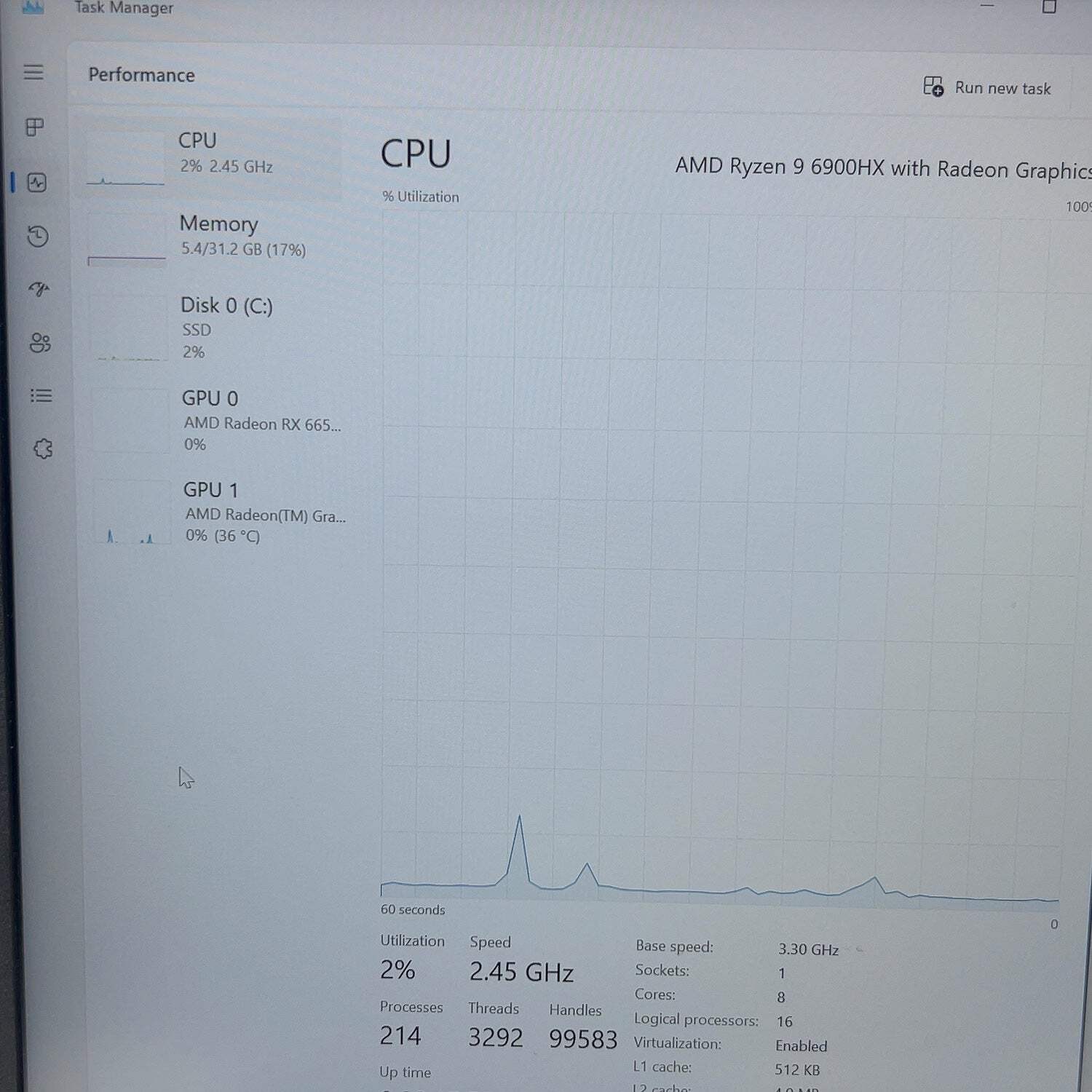 HP Omen 16Z-N000 16″ Ryzen 9 6900HX 3.3GHz 32GB RAM 1TB SSD AMD Radeon RX 6650M