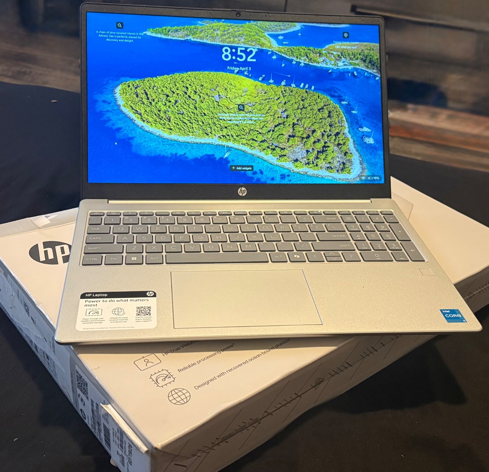 HP 15-fd0133wm 15.6″ Laptop Intel i3 13th gen 8GB RAM 256GB SSD Silver Win11 H