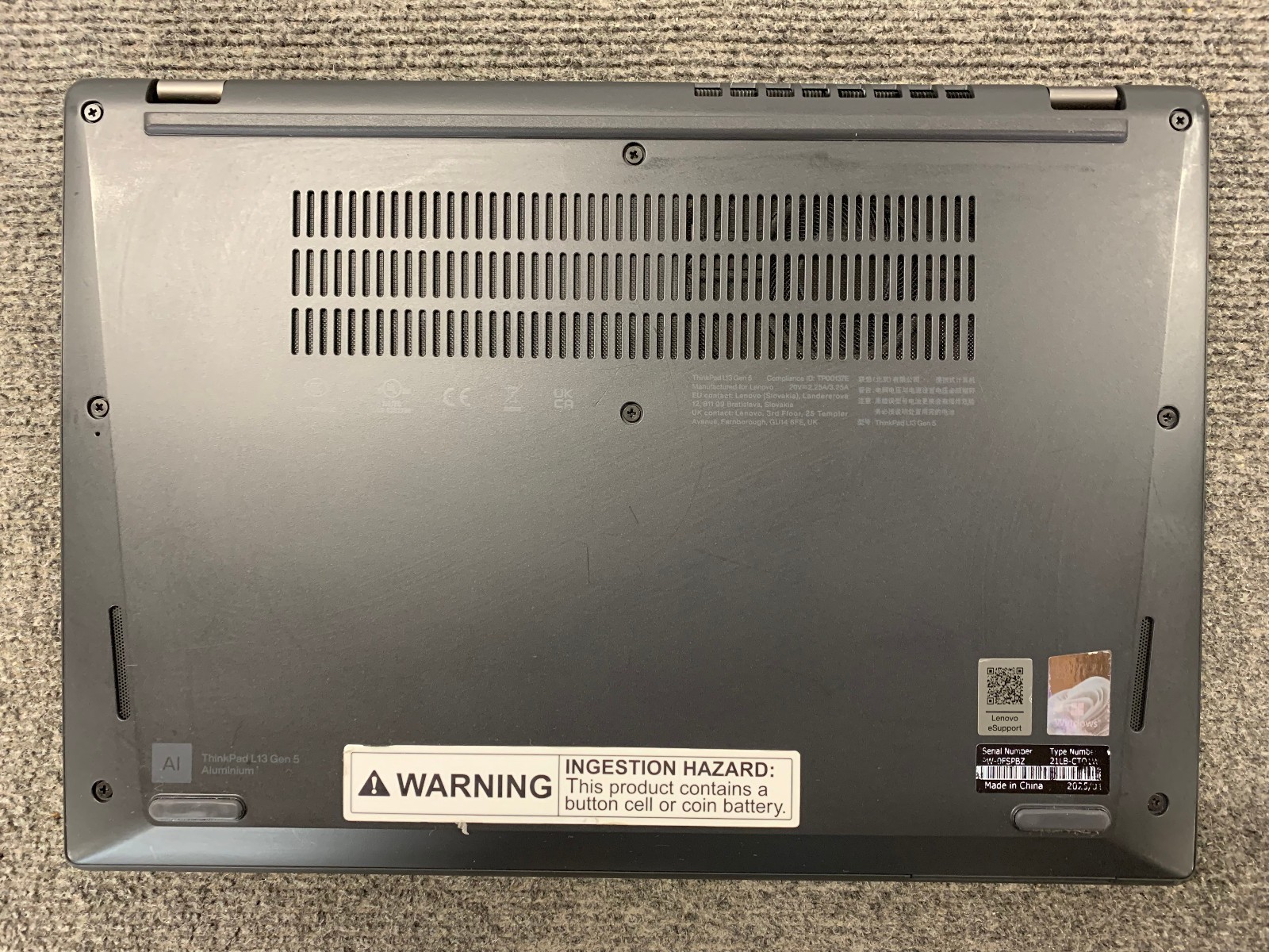 Lenovo ThinkPad L13 Gen 5 14″ Ultra 7 155U 16GB RAM 1TB NVMe, Remote Managed
