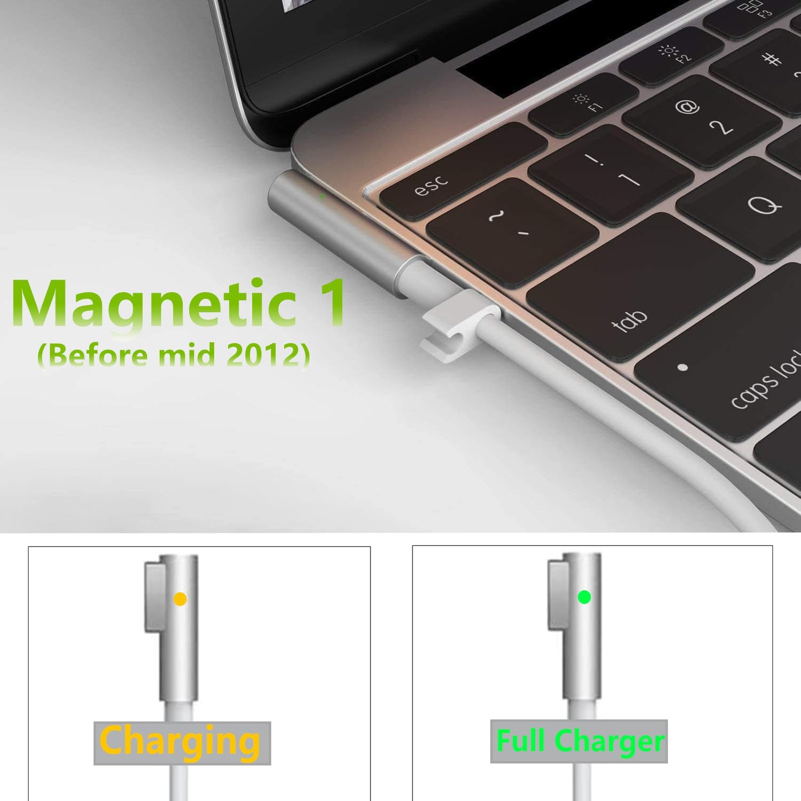 MacBook Pro Charger 60W L-Tip MagSafe 1 Power Adapter (Pre-2012 Models)