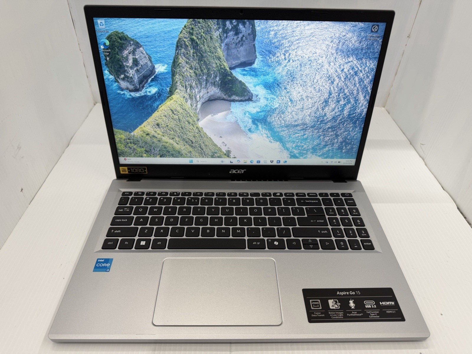 Acer Go 15 Windows 11 256GB SSD 8GB RAM Intel Core i3-N305 @ 1.80GHz N23Q23