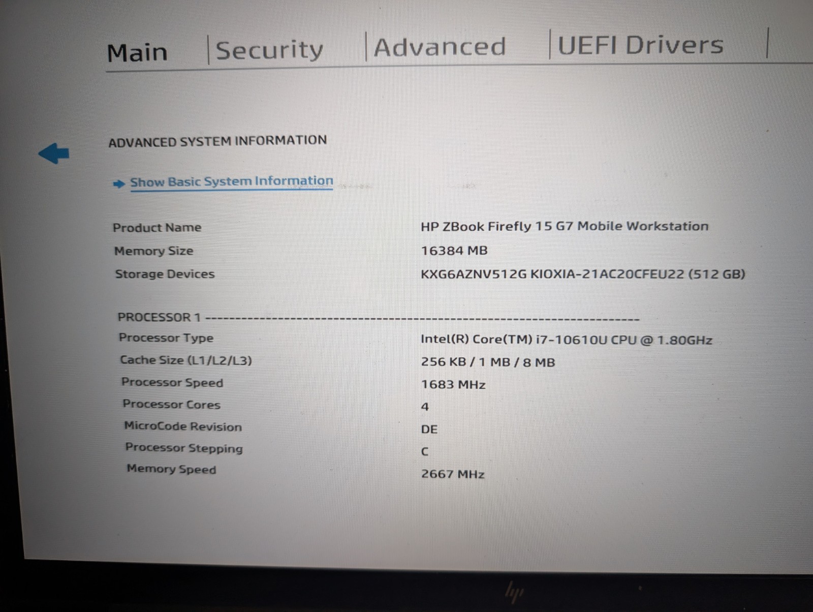 HP Z book Firefly 15 G7 16 GB RAM 512 GB