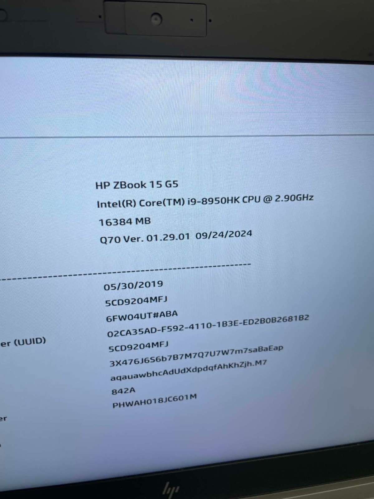 HP ZBook 15 G5 Laptop i9-8950HK 16GB RAM P2000 No HDD/OS – Powers Posts Special