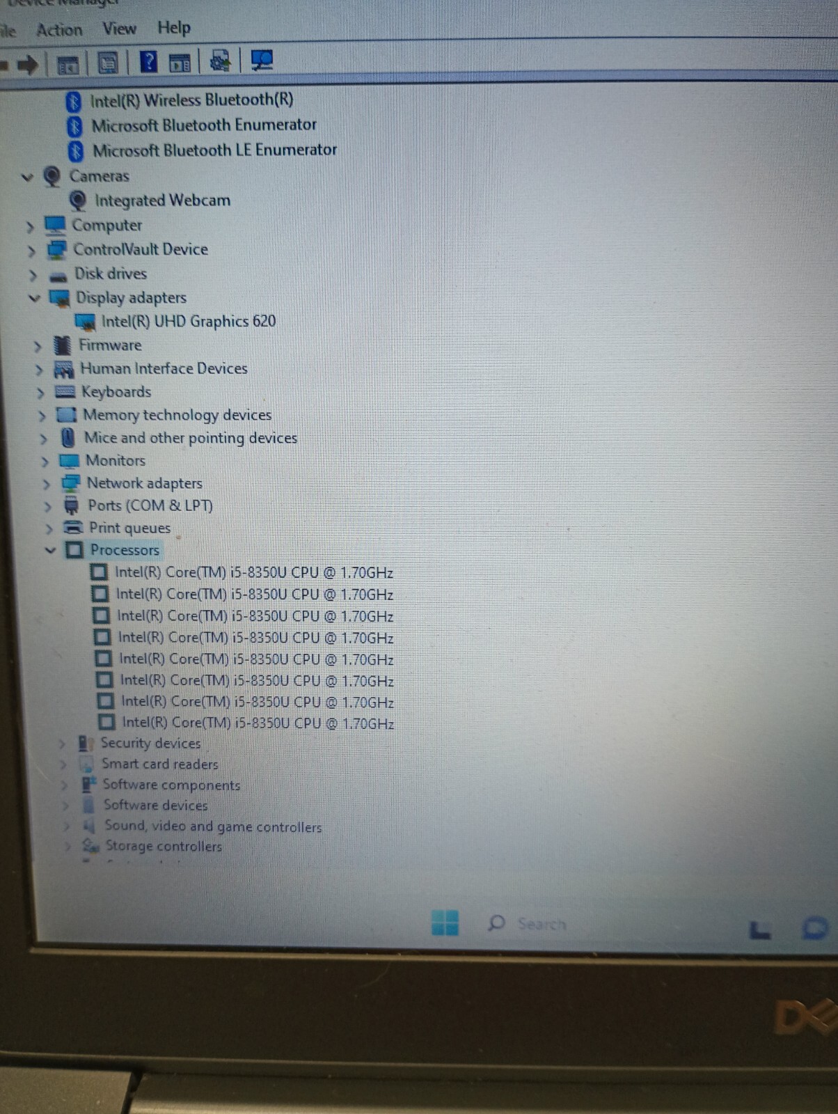 8026 Latitude 7290 w/charger.i5 8th gen(4cores).8GB.128GB SSD.12.5″.Backlit.Nice