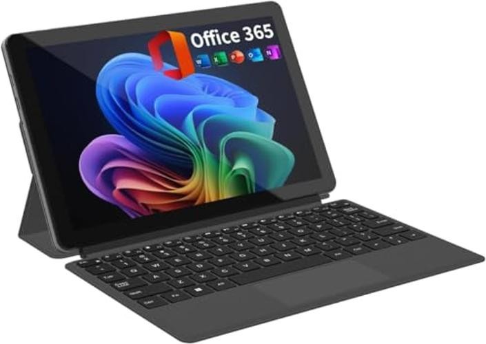 2-in-1 Laptop/Tablet (2026), Windows 11 PC with Magnetic Keyboard, 1 Dark Gray
