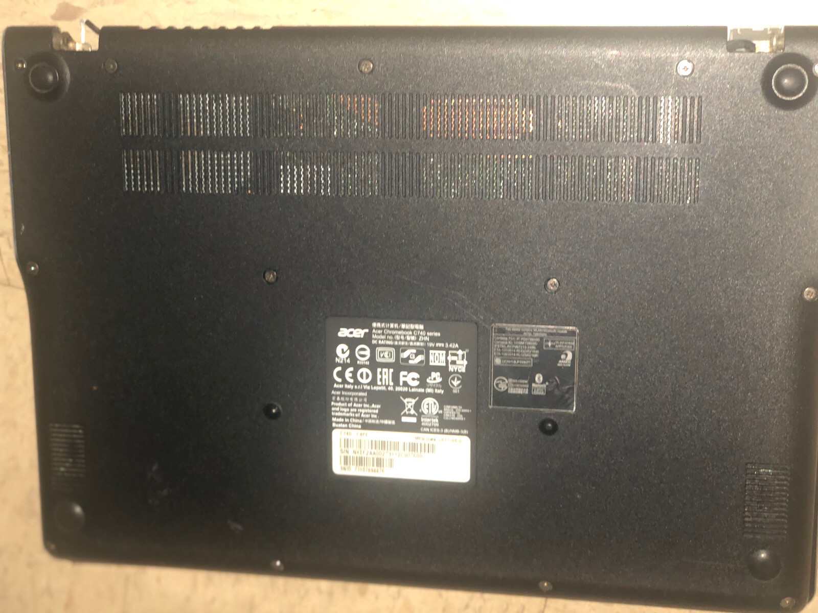 Acer Chromebook 11 C740-C4PE 11.6″ Celeron 3205U 1.50GHz 4GB RAM 16GB SSD Parts