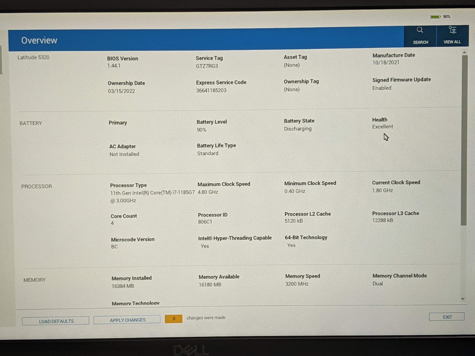 Dell Latitude 5320 13.3″FHD Core i7-1185G7 3GHz 16GB 256GB SSD Win11Pro +Charger
