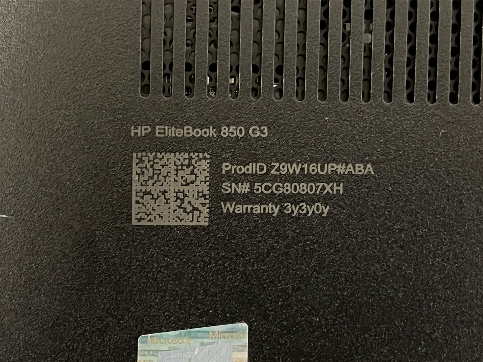 HP EliteBook 850 G3 i7-6600U 2.6GHz 16GB DDR4 500GB SSD WIN11PRO 15.6″ Laptop PC