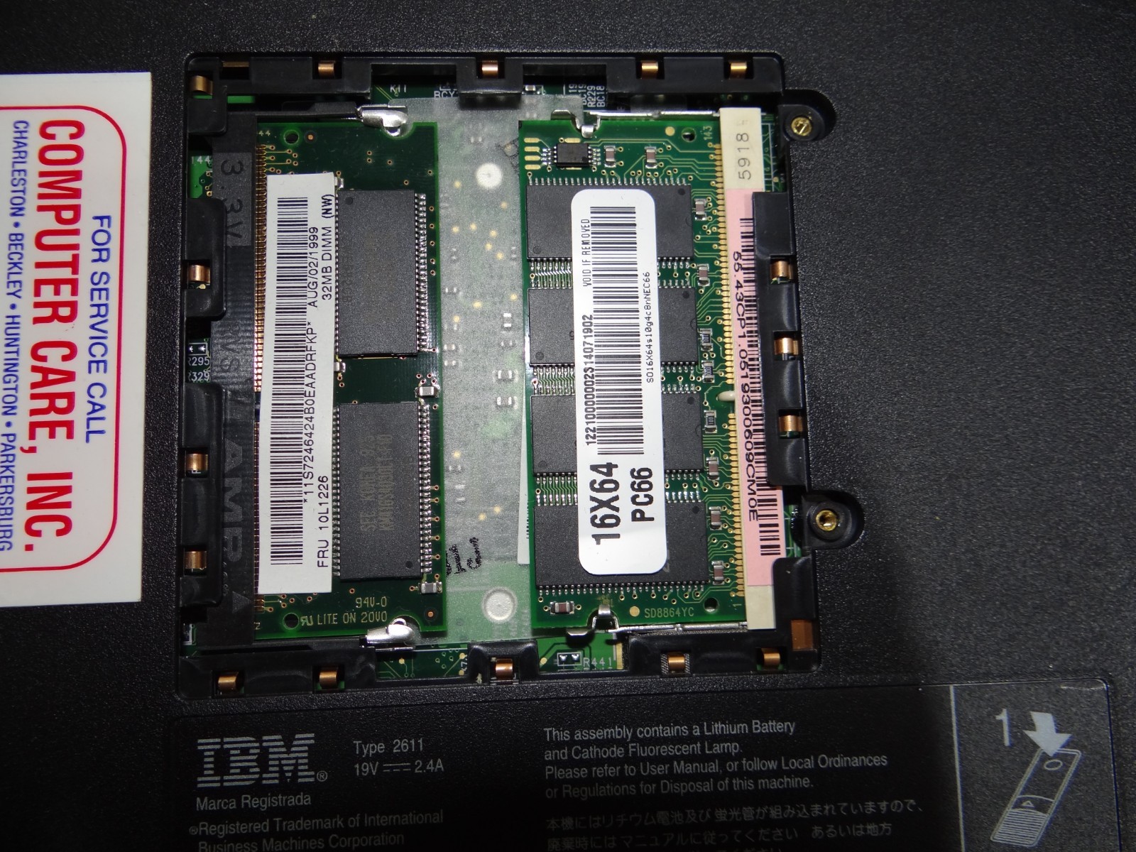Rare IBM 2611-412 Laptop Floppy Serial Port Boots to BIOS No HDD Pentium Win 98