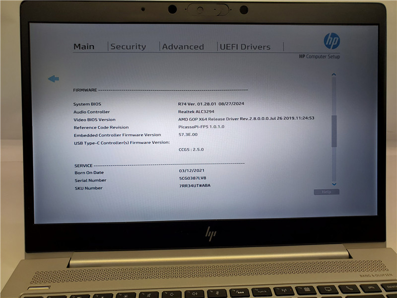 HP EliteBook 745 G6 Laptop Ryzen 5 Pro 3500U 8GB 512GB SSD Win 10 COA Grade C