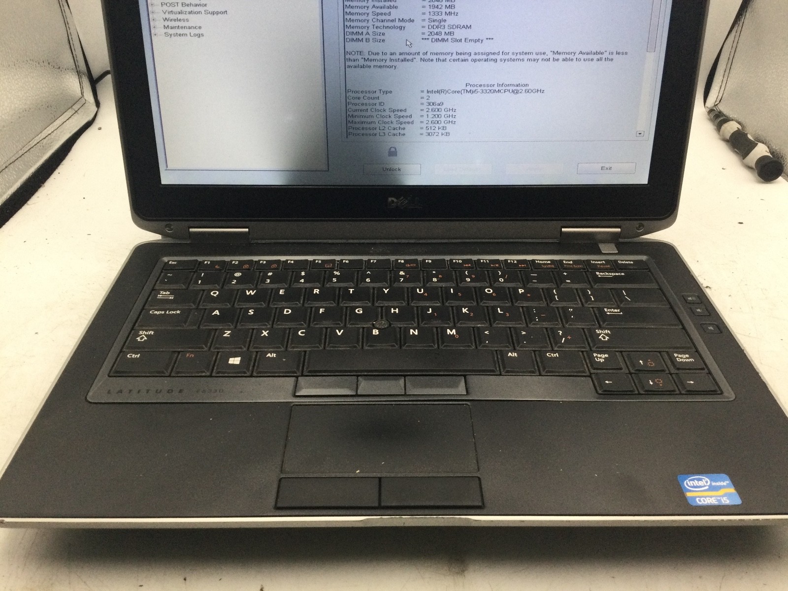 DELL LATITUDE E6330 – FOR PARTS /BIOS LOCK – INTEL CORE I5 – READ DESCRIPTION-BB