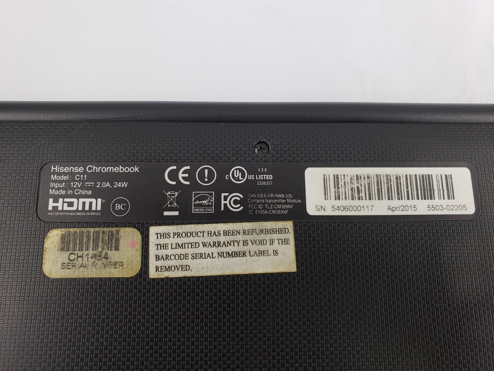For Parts HISENSE Chromebook Model C11 Chrome OS Turns On – AS IS – NO RETURNS
