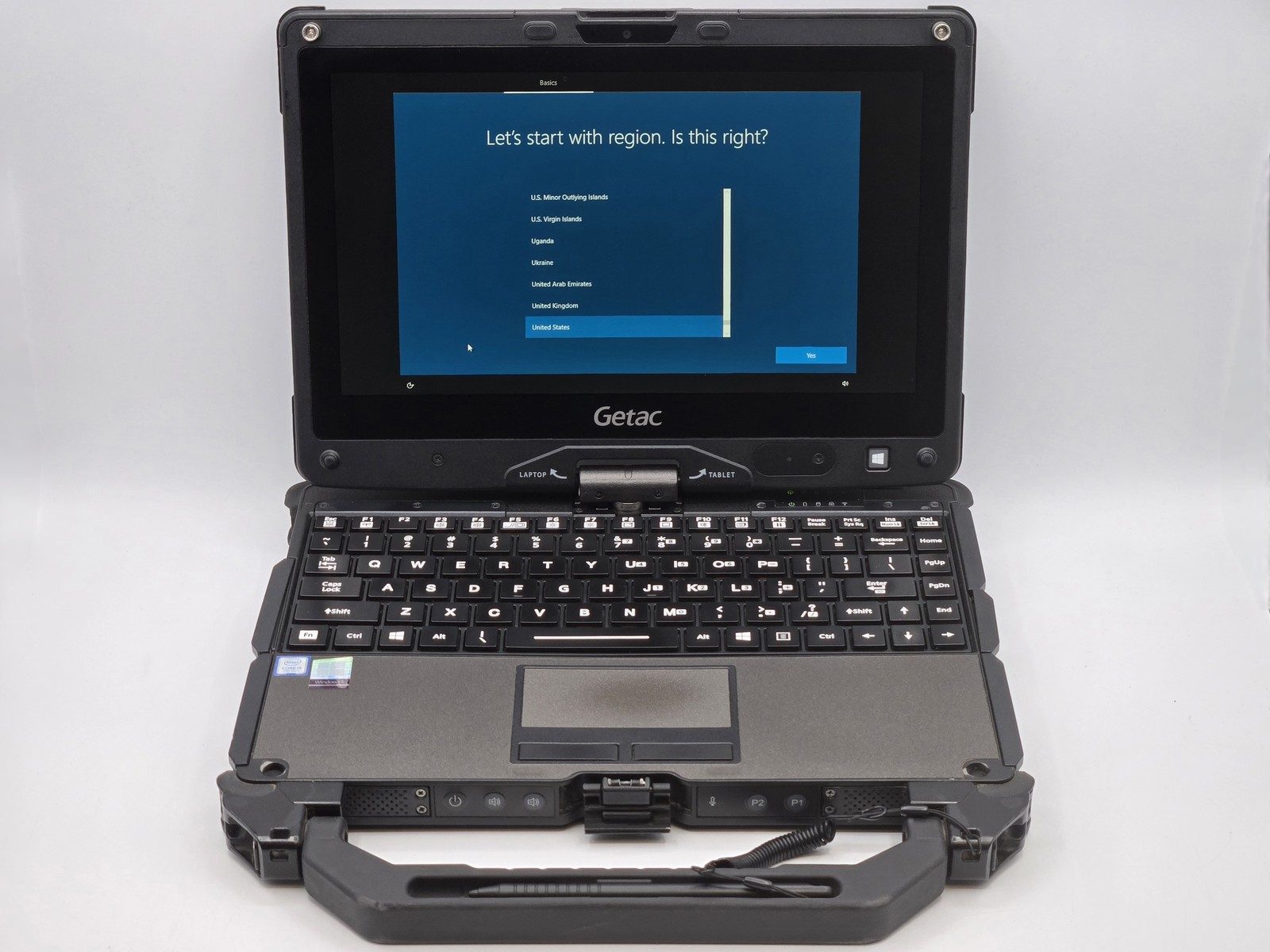 GETAC V110G4 11″ HD Touch I5-7200U 256GB 16GB W10P Webcam Backlit Stylus *READ*