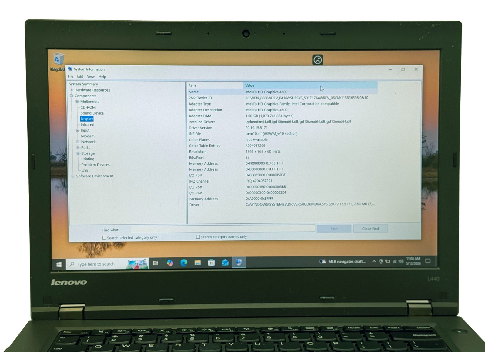 Lenovo Thinkpad L440 i5-4200M 2.4GHz 8GB RAM 256GB SSD – Battery Health 86.4%