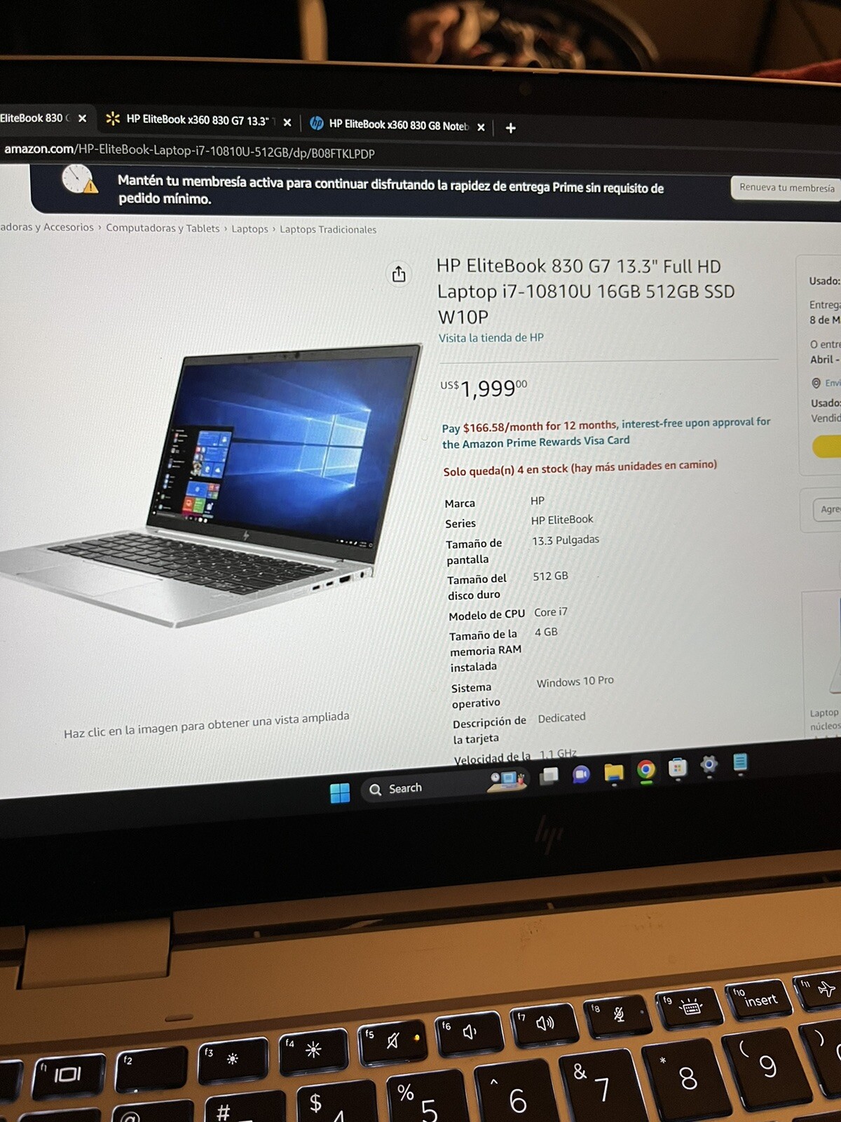 HP EliteBook x360 830 G7 13.3″ (512GB SSD, i7-10810U, 4.90 GHz, 16GB)…