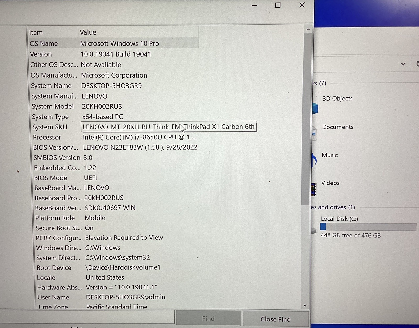 Lenovo ThinkPad X1 Carbon 6th i7-8650U 16GB RAM 512GB SSD See Pics/Description