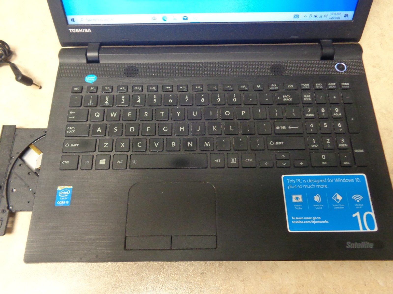 TOSHIBA SATELLITE C55-C5241 LAPTOP i5-5200U 2.20GHz 8GB RAM 15.6 Ethernet wifi