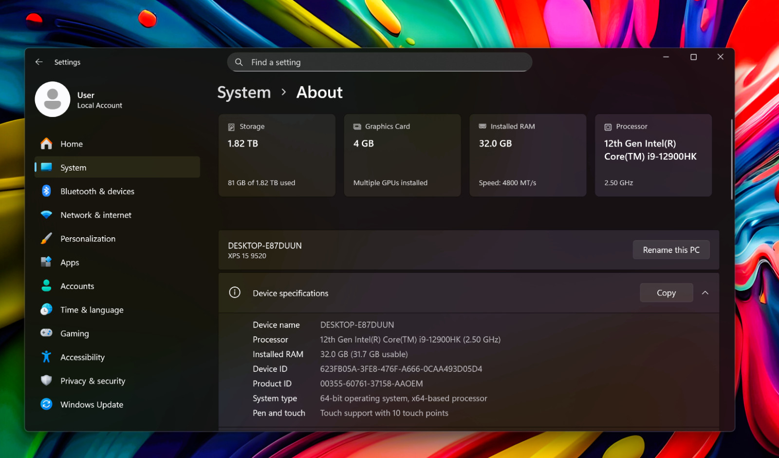 Dell XPS 15 9520 OLED ✔i9-12900H ✔32GB RAM ✔2TB SSD ✔RTX 3050Ti ✔Very Good
