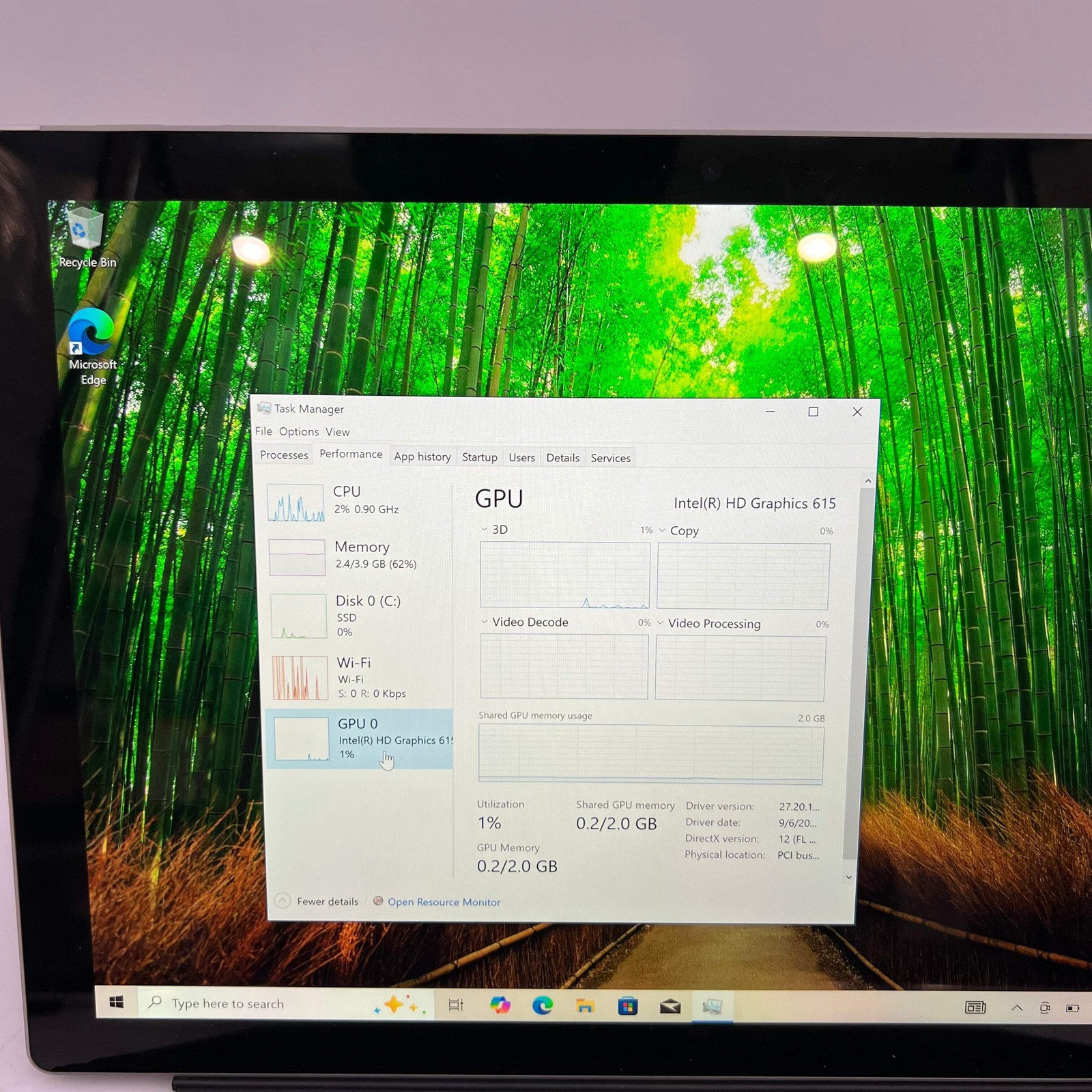 Microsoft Surface Pro 1796 | Intel Core M3-7Y30 | 4GB RAM | 128GB Silver Used