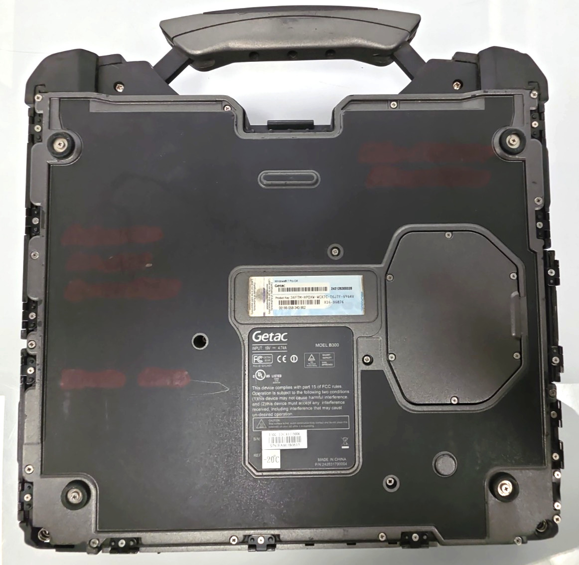 Getac B300 G1| Intel Core L620| 4GB RAM| No HDD| DVD RW| 15,996 Hours