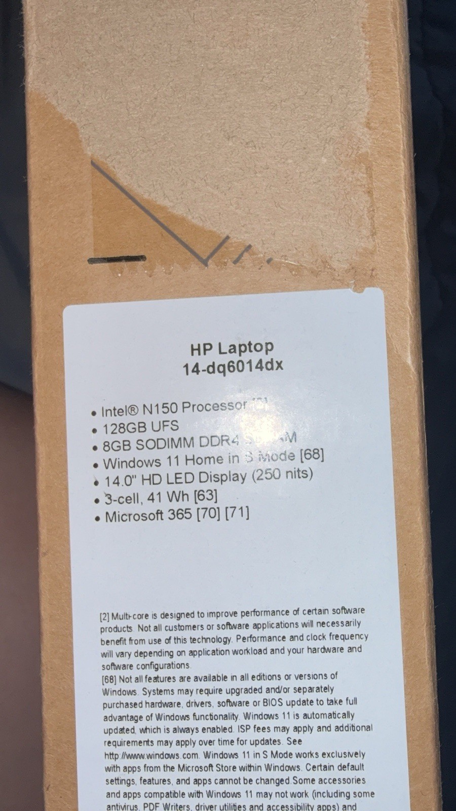 HP 14″ Laptop Intel Processor 4-Core N150 8GB Memory 128GB UFS Win11 Hardly Used