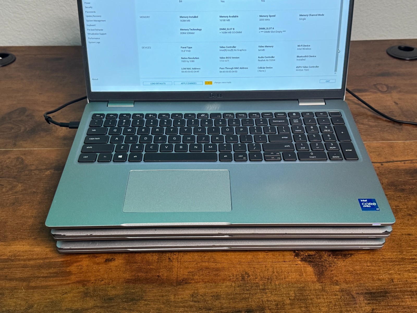 Lot of 3 Dell Precision 3560 15.6″ i7-1185G7 16GB RAM 256GB NVMe NO OS T500 GPU