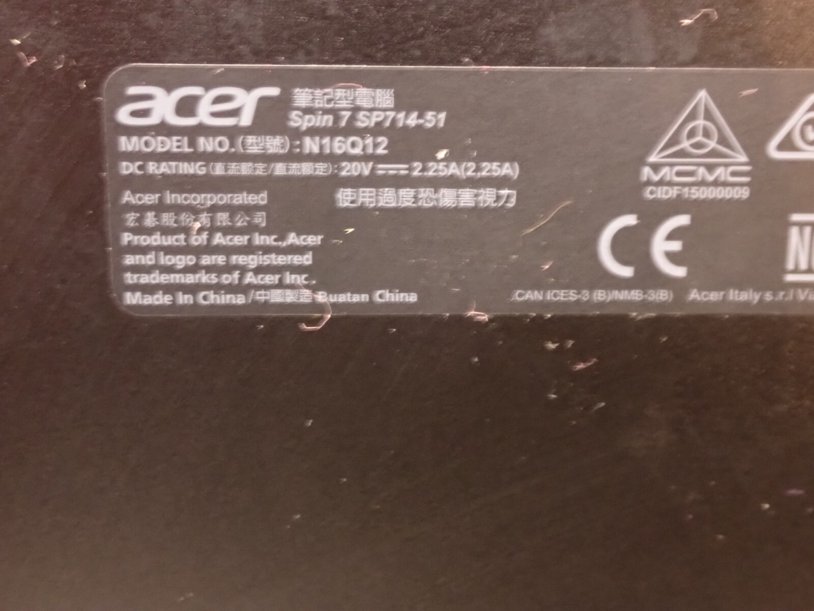Acer Spin 714 14 Touchscreen Convertible Laptop Tablet Intel i7 8GB 256GB Win 10