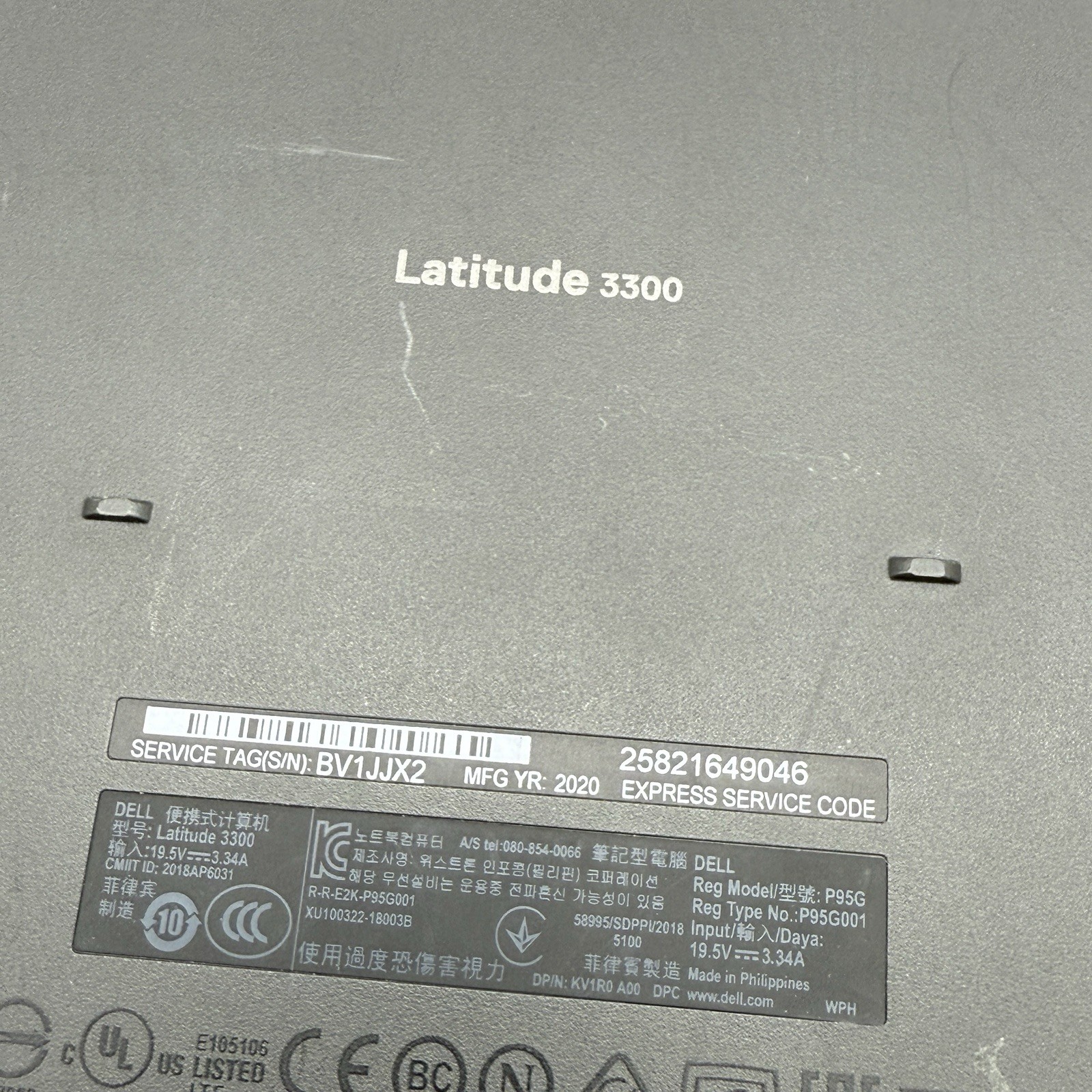 Dell Latitude 3300 13.3″ Laptop i3-7020U @ 2.30GHz 4GB RAM – NO SSD -READ!- L66