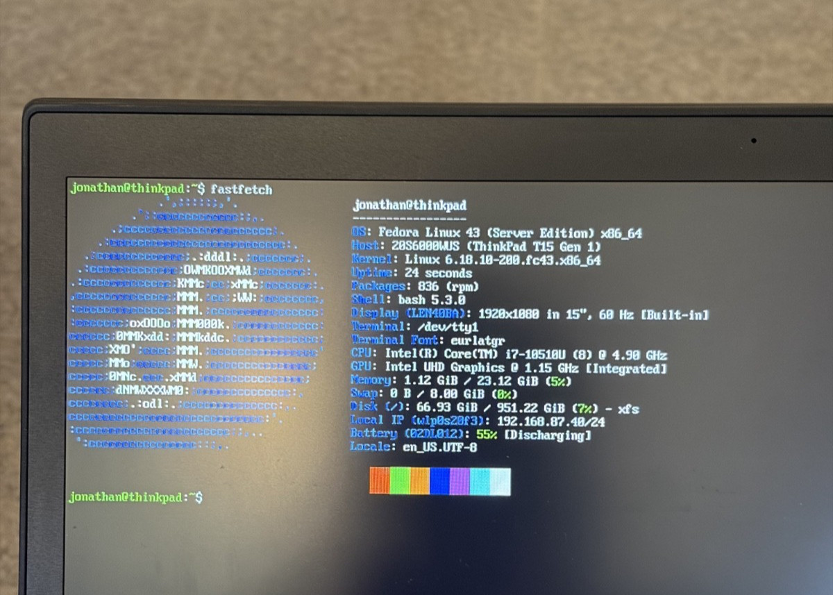 Lenovo ThinkPad T15 Gen 1 ~ Intel Core i7-10510U 24GB DDR4 1TB SSD No Charger