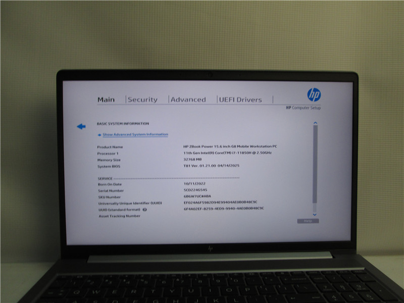 HP ZBook Power Laptop i7-11850H 32GB 512GB SSD 16in Win11 COA Grade C