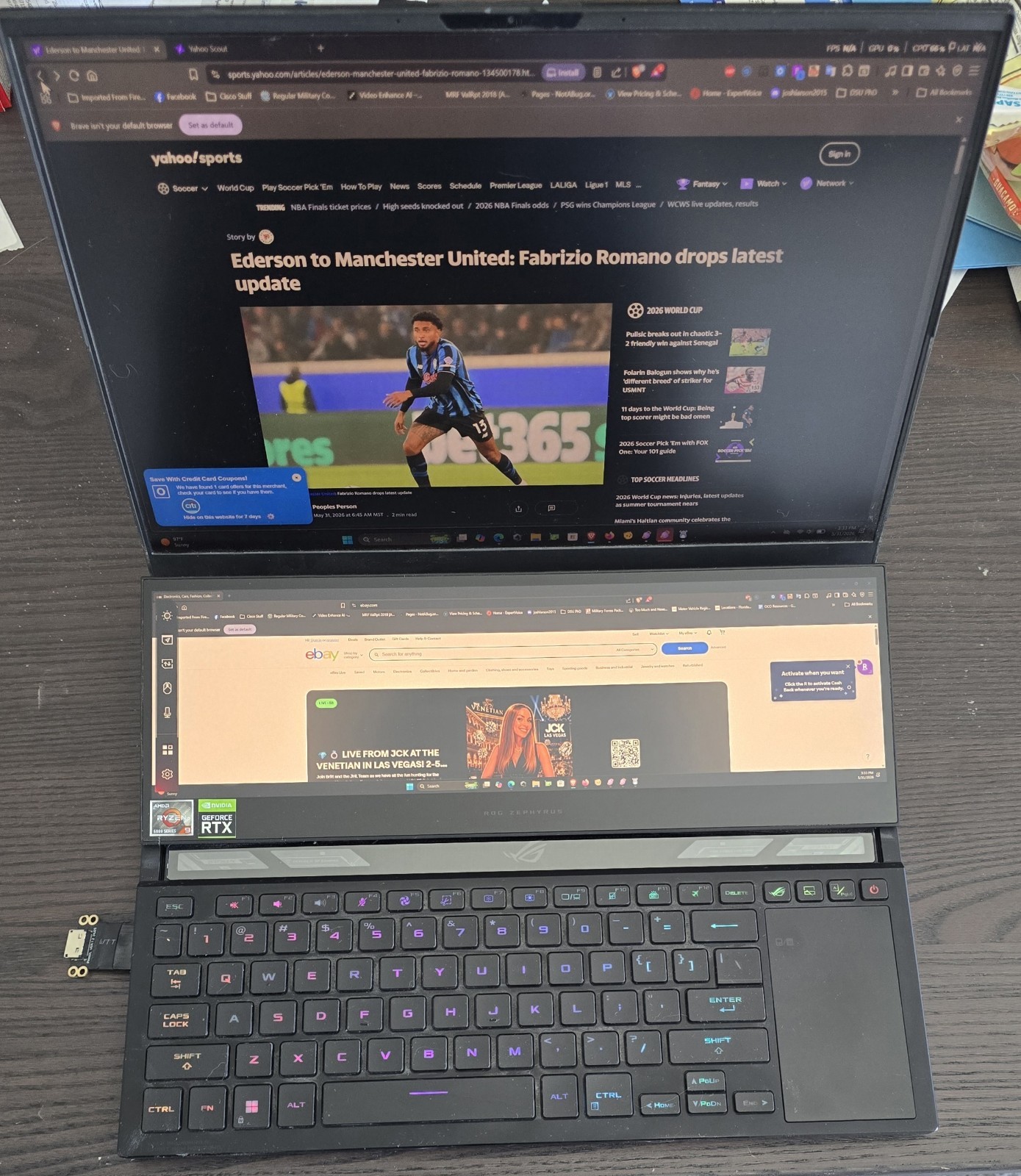 ROG Zephyrus Duo 16 3070ti, 165Hz QHD, 6900HX, 32GB DDR5, 1TB. Make an offer!