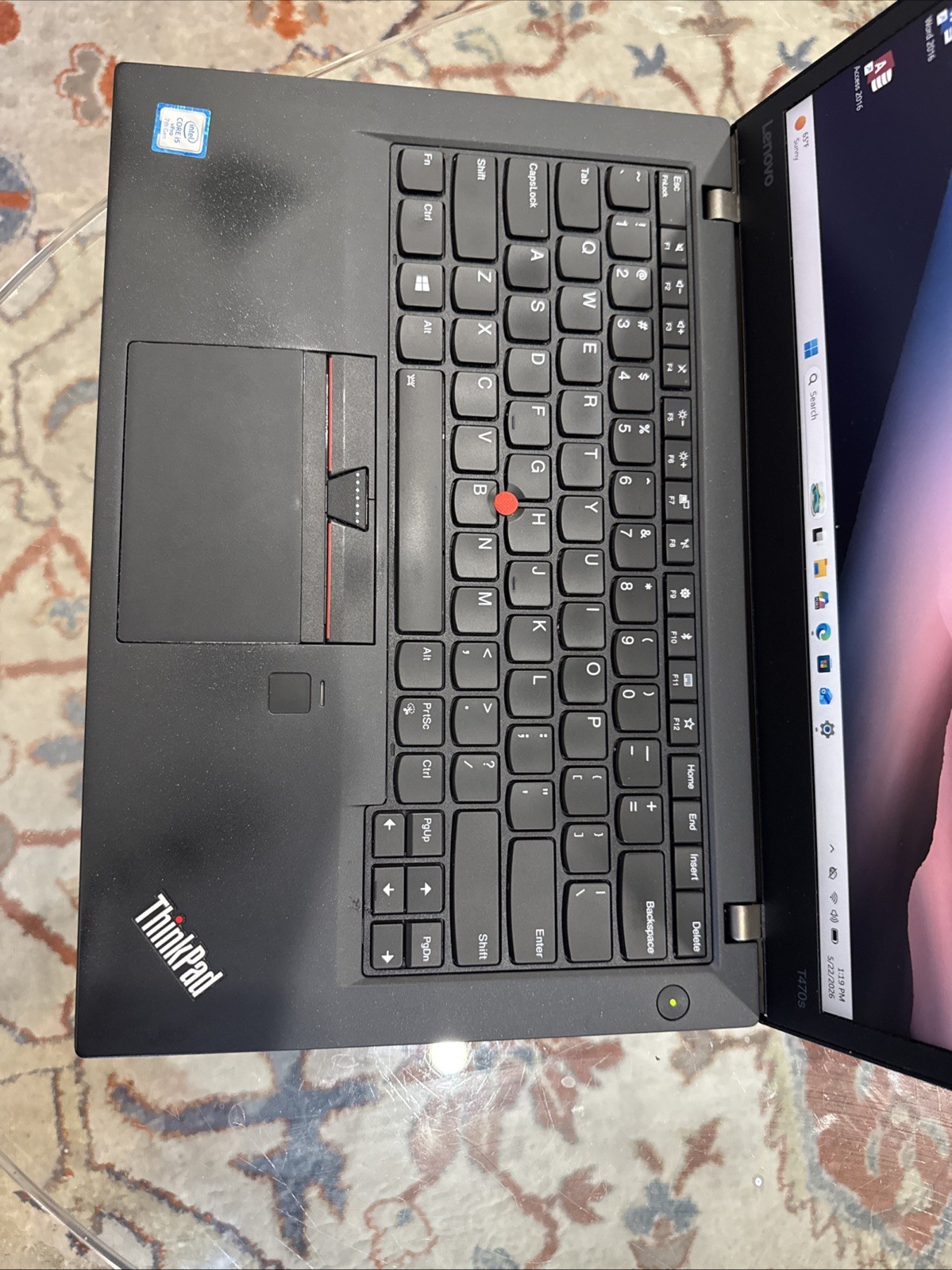 Lenovo ThinkPad T470s 14″ Intel i5-7300U 8GB Ram 256 SSD Laptop Win 10 w/Office
