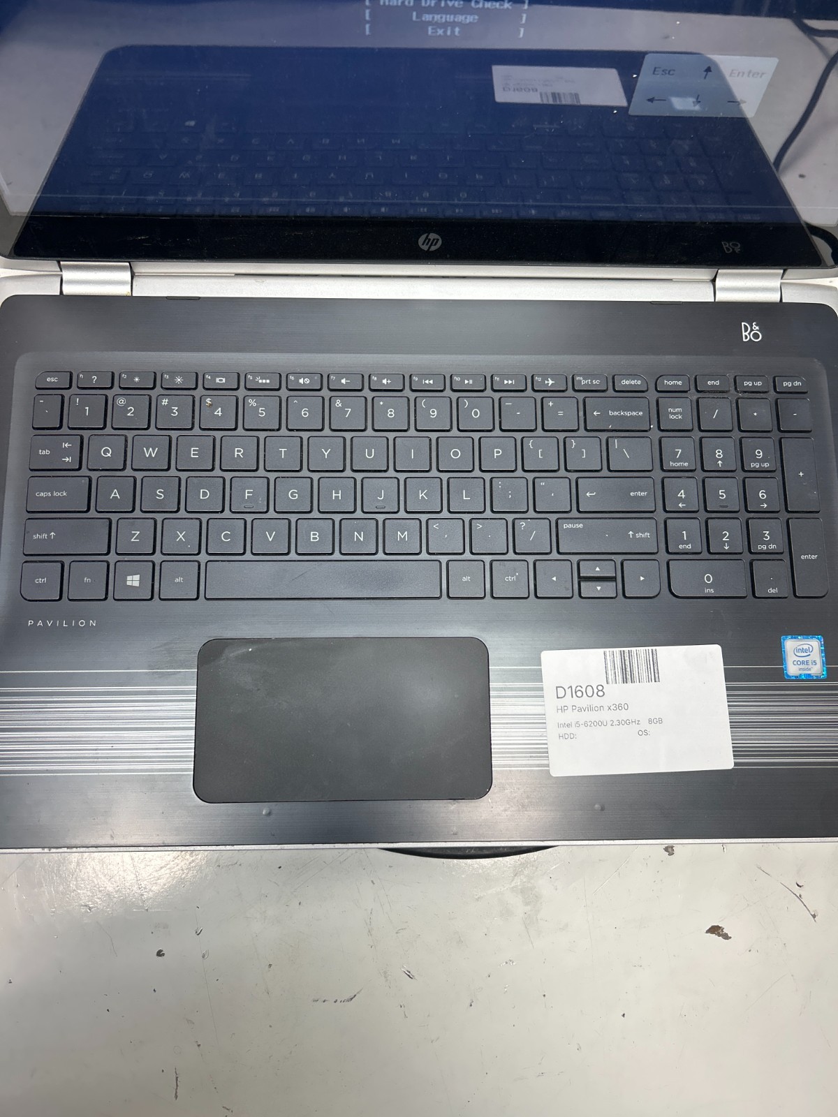 HP Pavilion x360 Convertible Intel i5-6200U 2.30GHz 8GB NO HDD READ