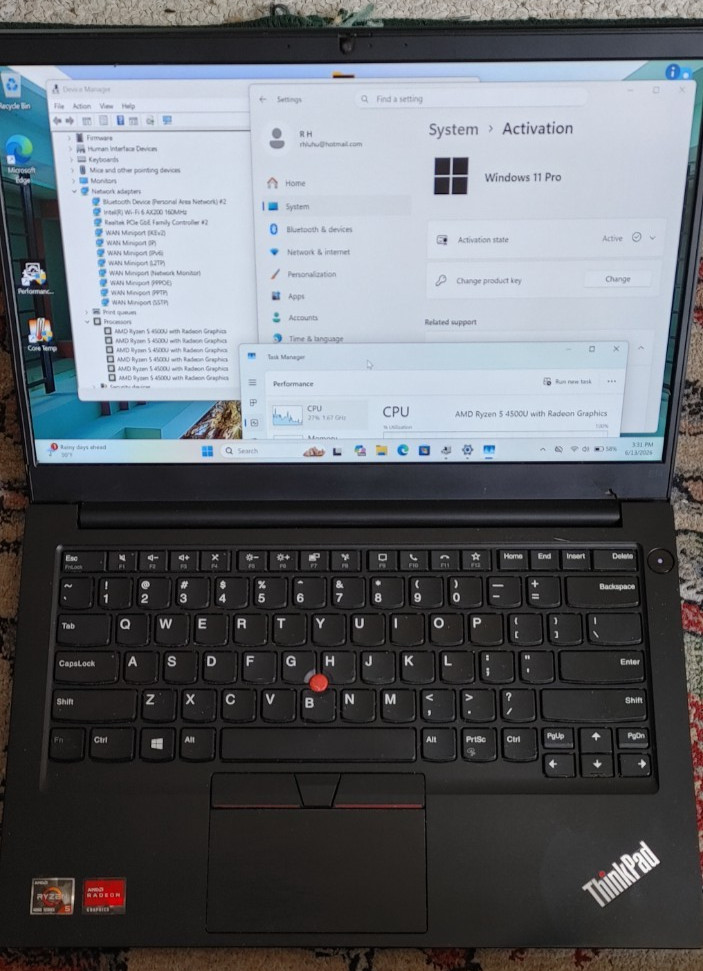 Lenovo ThinkPad E14 Gen 2 20T6-002LUS Black (Wi-Fi) Ryzen 5 4500u 8GB Parts