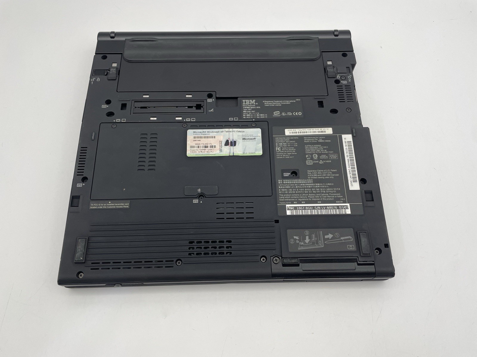 🔥 Vintage IBM Thinkpad X41 1867-BGU Tablet Laptop Intel Pentium CPU 60GB HDD
