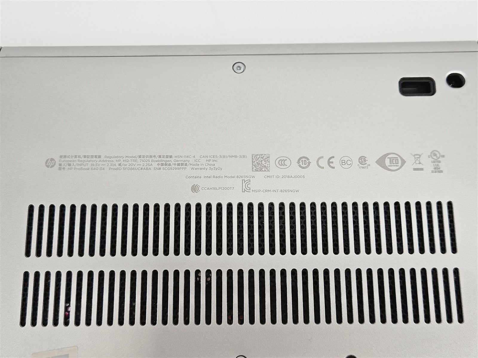 HP 14″ ProBook 640 G4 Intel Core i5-8350U 16GB RAM No Storage UHD Graphics 620
