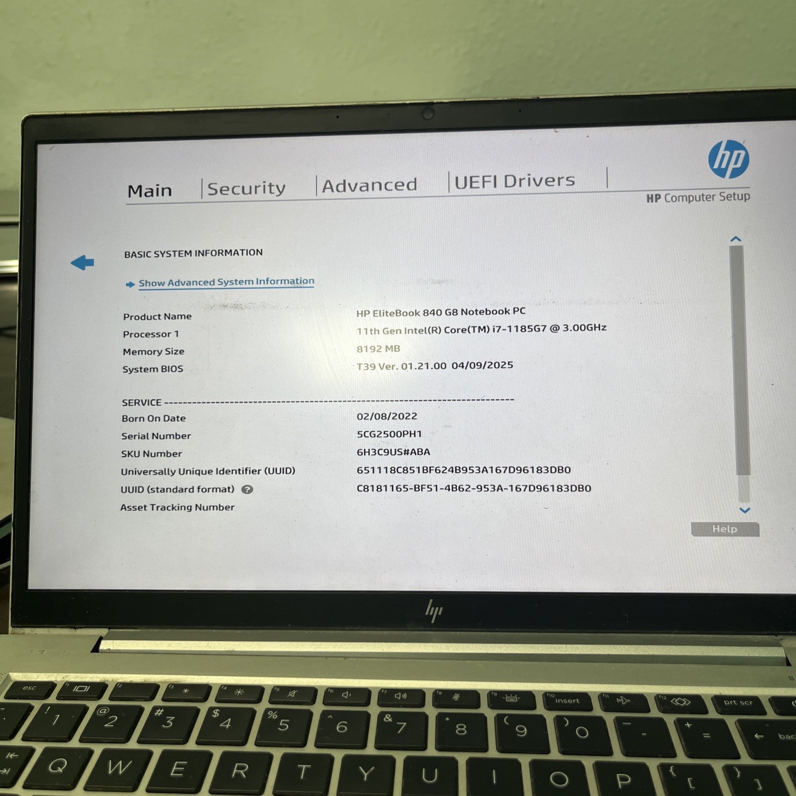 HP EliteBook 840 G8 Laptop Intel Core i7 1165G7 2.8GHZ 14″ NO RAM NO SSD