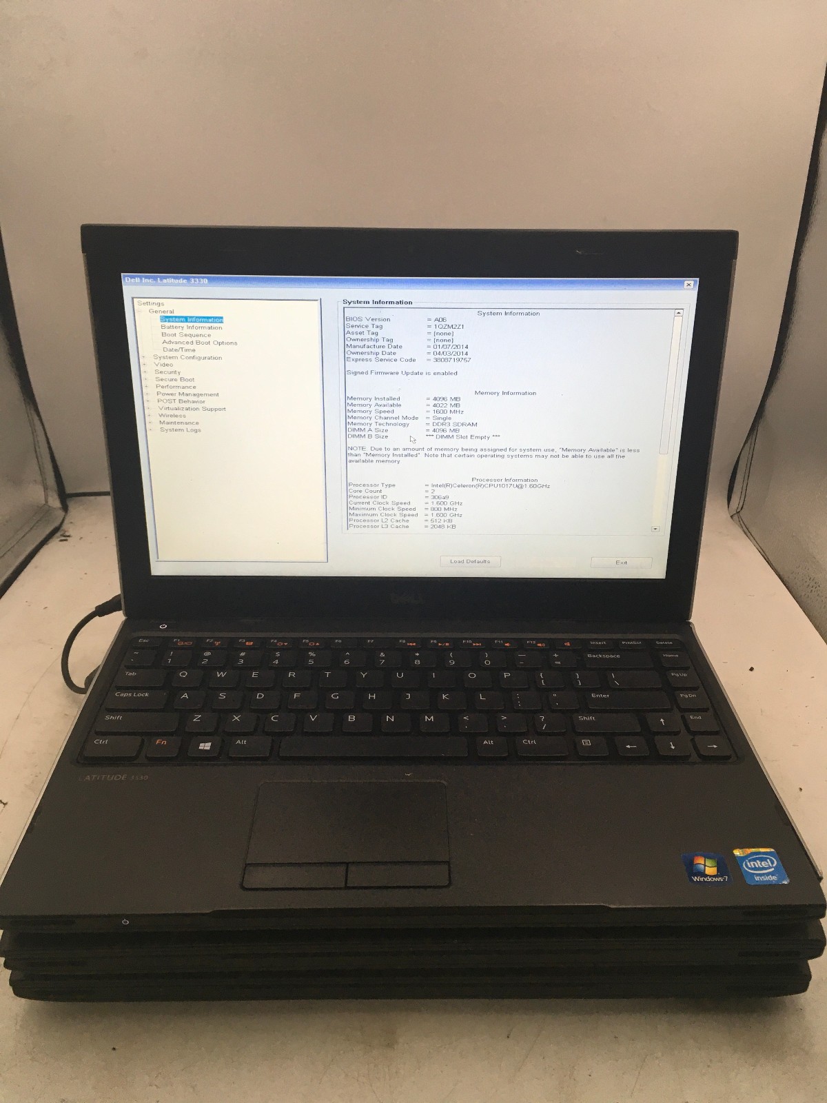 DELL LATITUDE 3330 – FOR PARTS/REPAIR – LOT OF 4 – INTEL CELERON -NO RAM-READ-BB