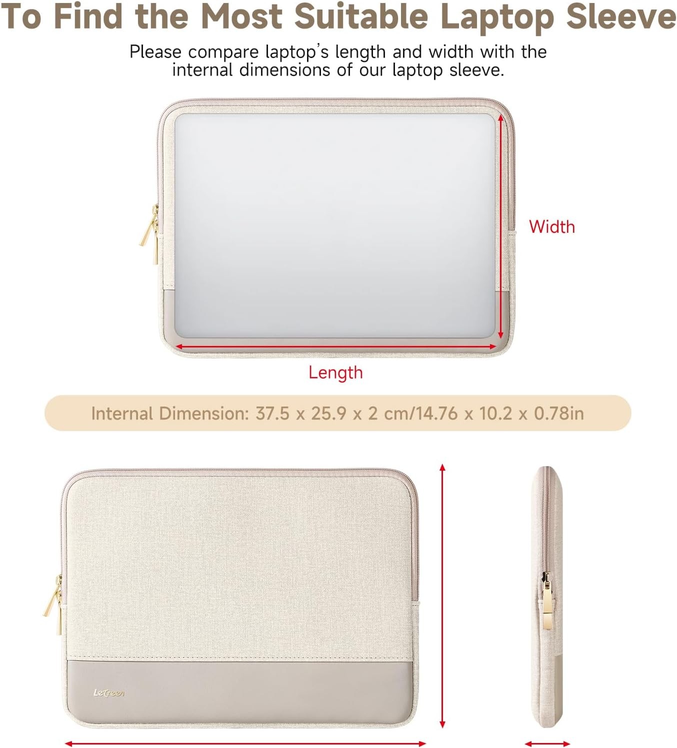 15-16 inch Laptop Sleeve Compatible with MacBook Air 15 M4 A3241 M3 A3114 M2 A29